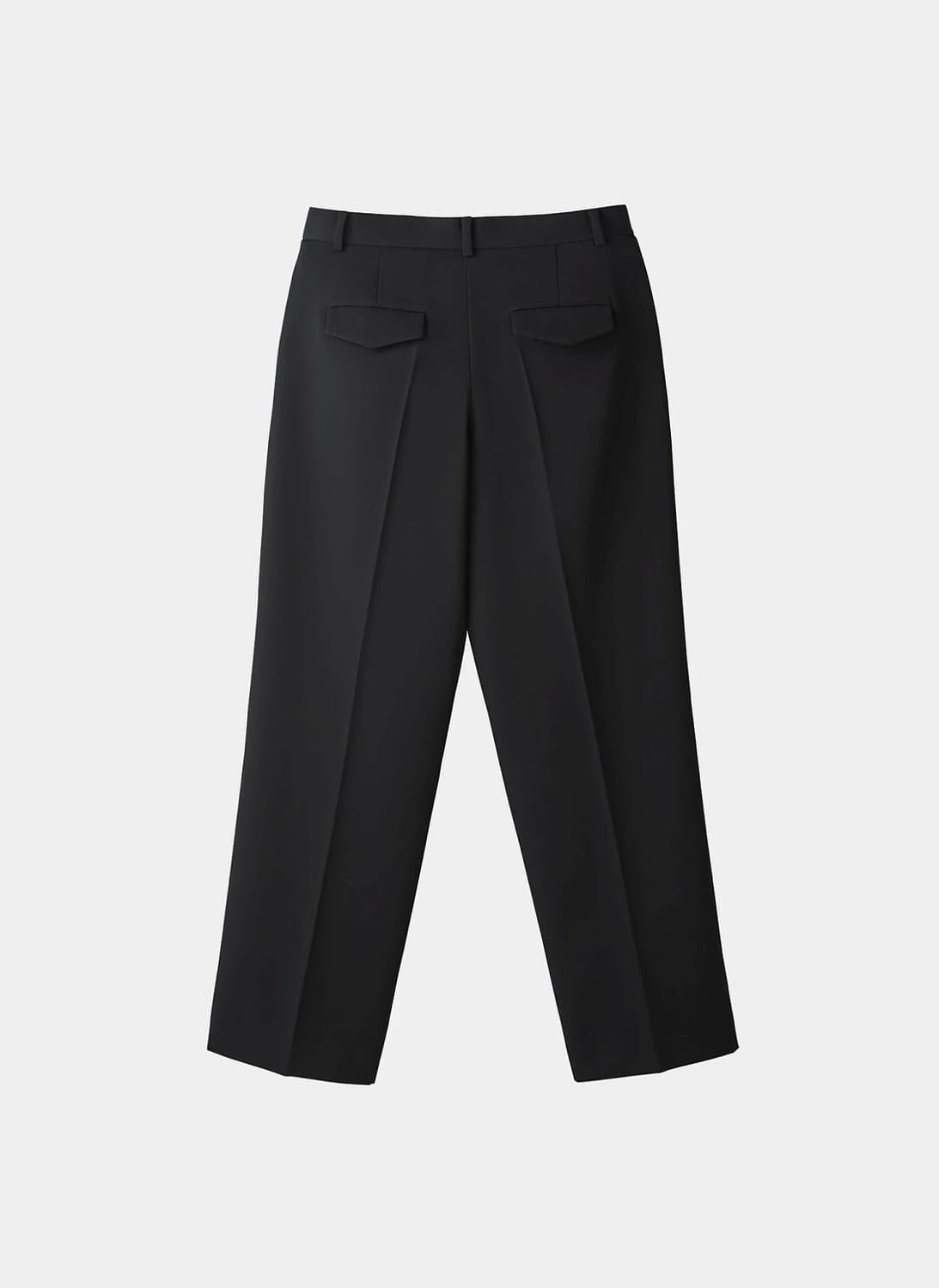 렉토 25SS 더블 플리츠 투턱 와이드 팬츠 블랙 상품이미지5