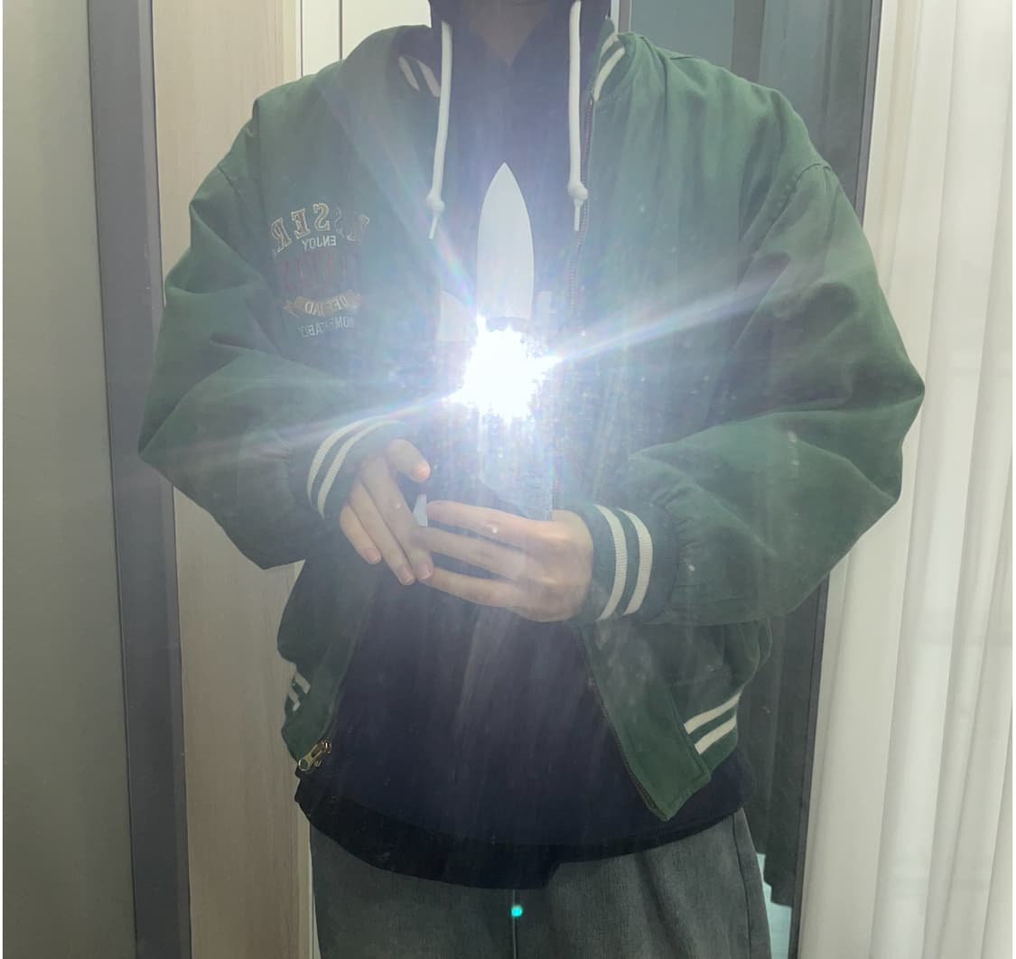 vintage green bomber jacket 항공 점퍼 상품이미지3