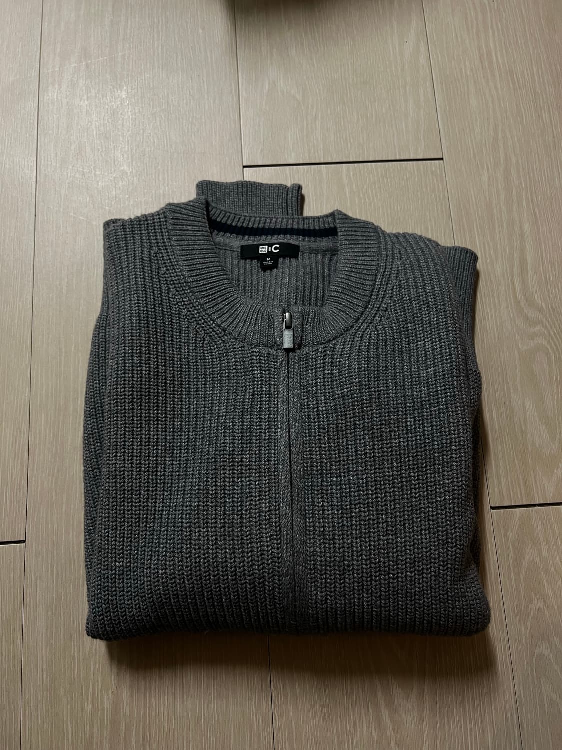 유니클로 크루넥 집업 가디건 M 상품이미지3