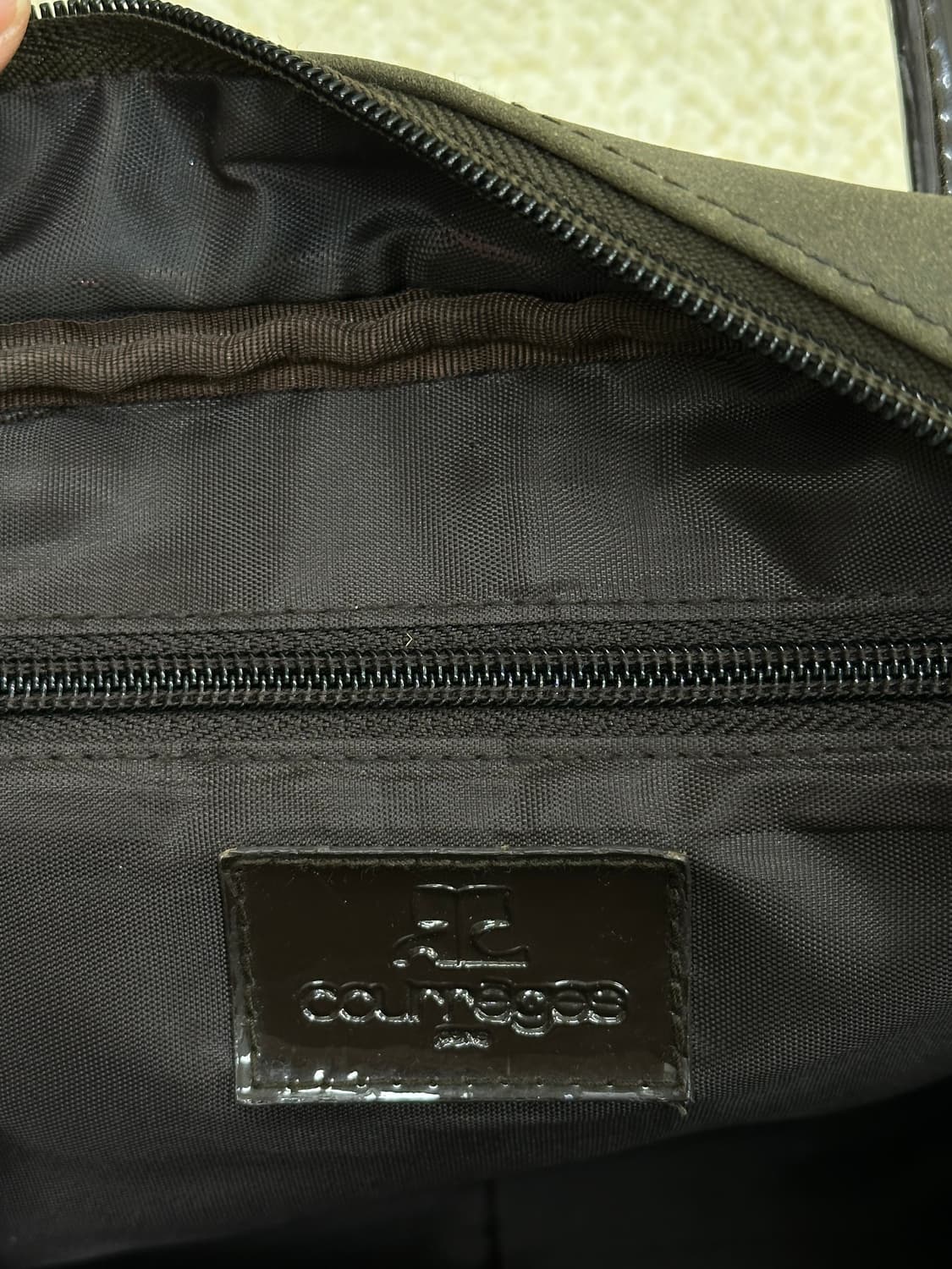 꾸레쥬 카키브라운 토트백 상품이미지7