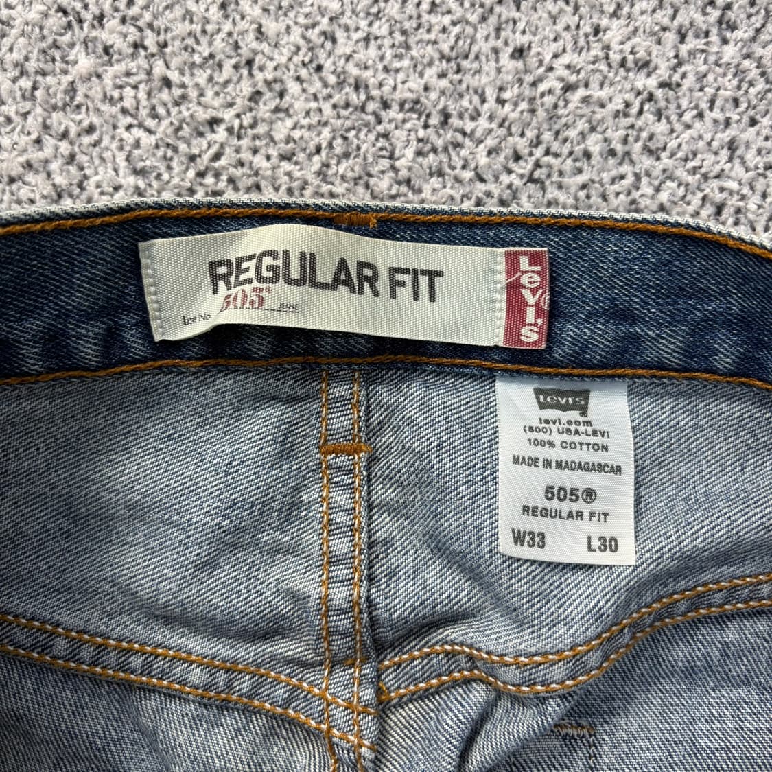 W33L30 리바이스 505 데님 청바지 0402J 상품이미지2