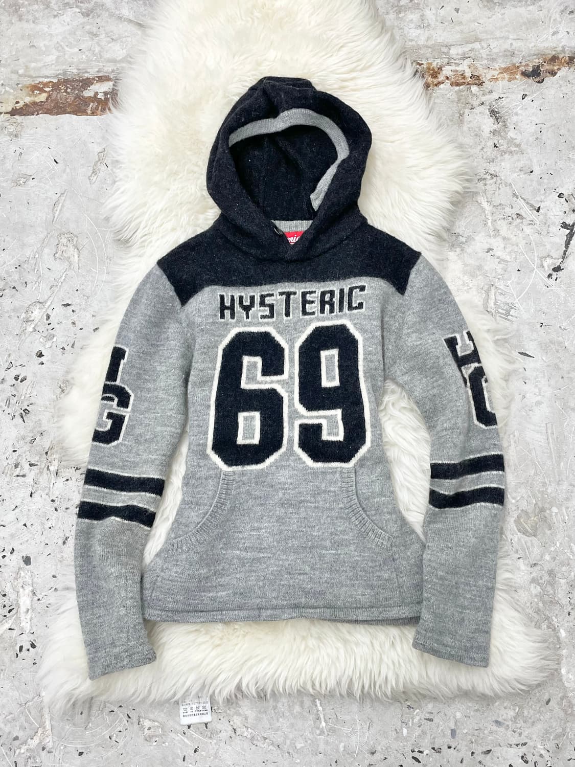 90s 히스테릭글래머 울 로고 버튼 니트 상품이미지1