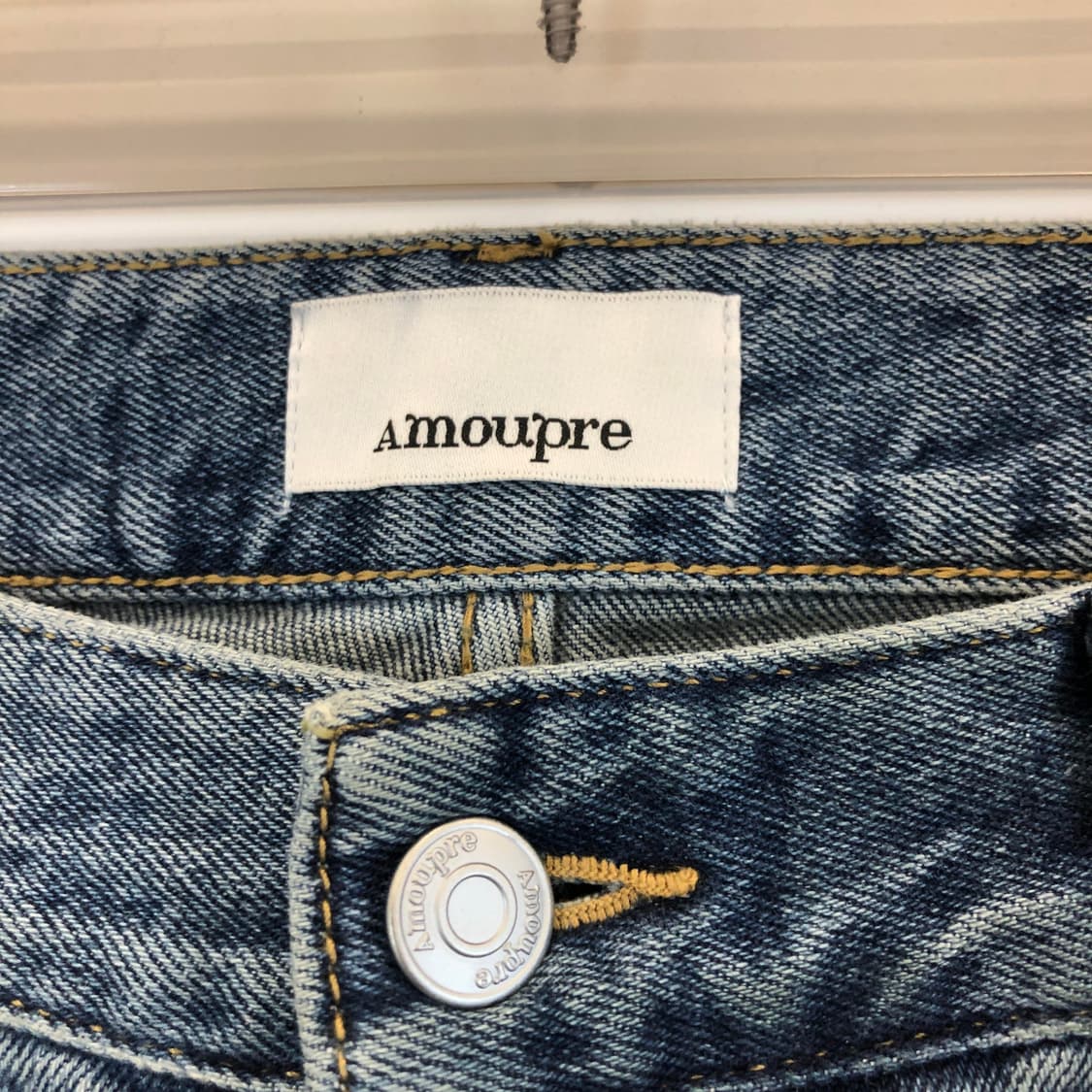 아모프레 amoupre 크롭 데님진 32 인치 상품이미지2