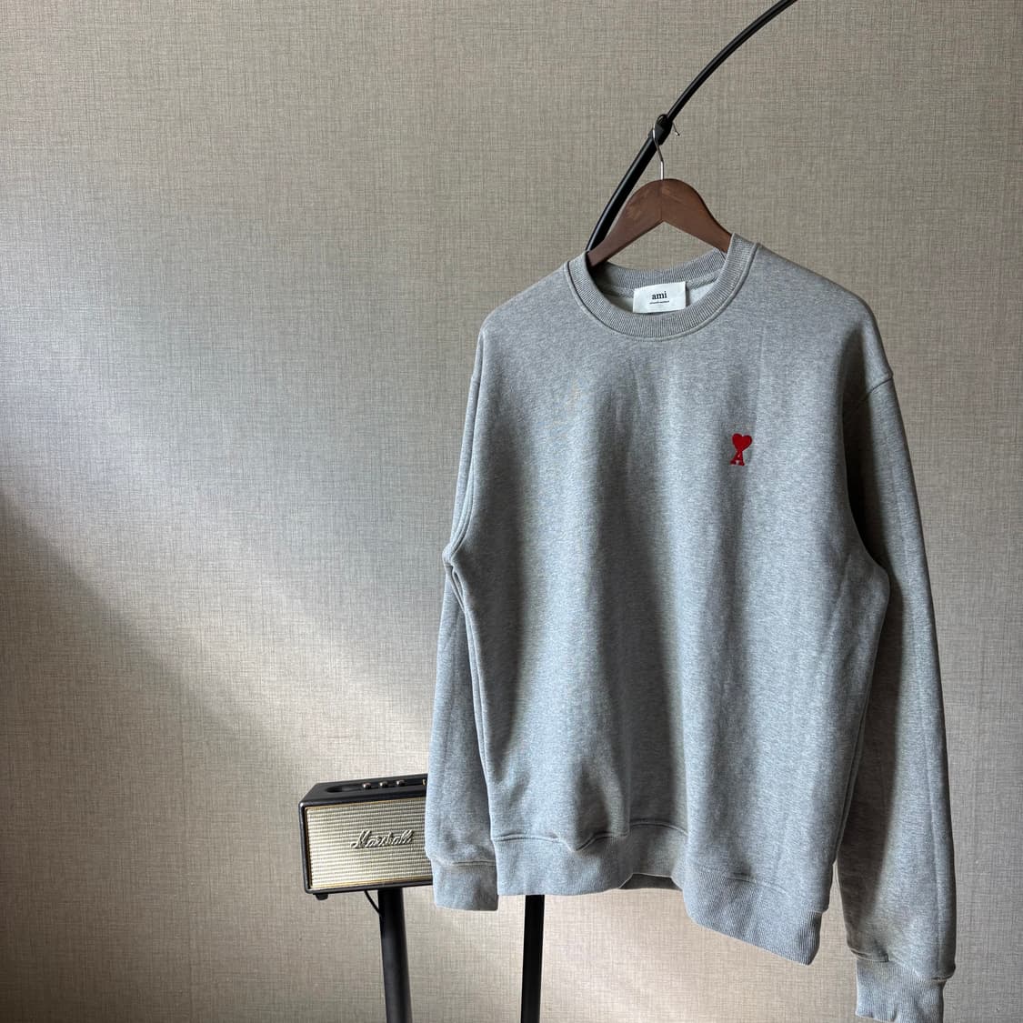 AMI 아미 스몰 하트 로고 크루넥 맨투맨 L 상품이미지5