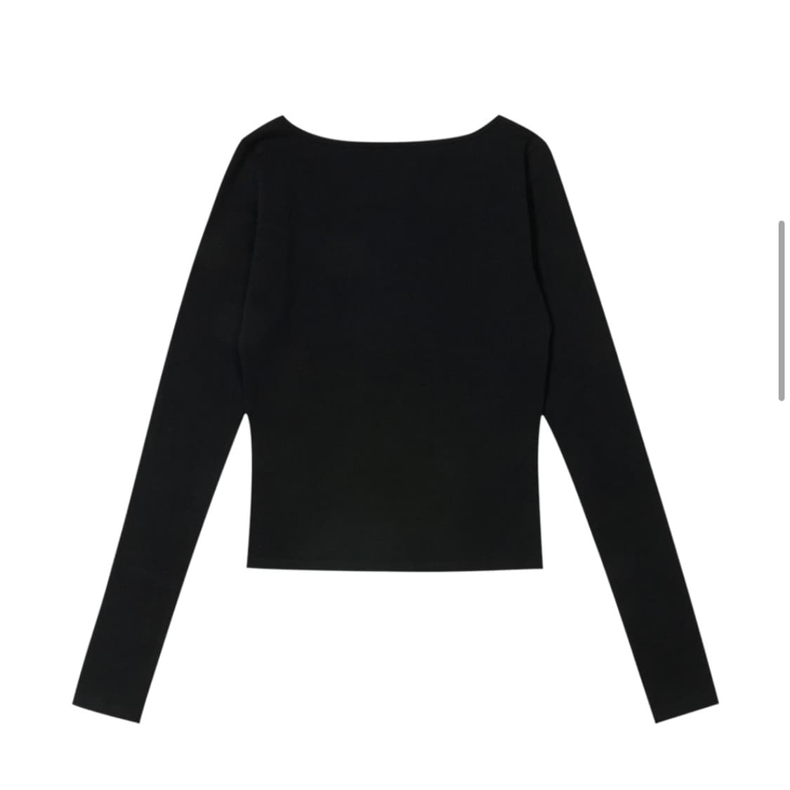 보헤미안 서울 베이직 라운드 버튼 티 블랙 상품이미지2