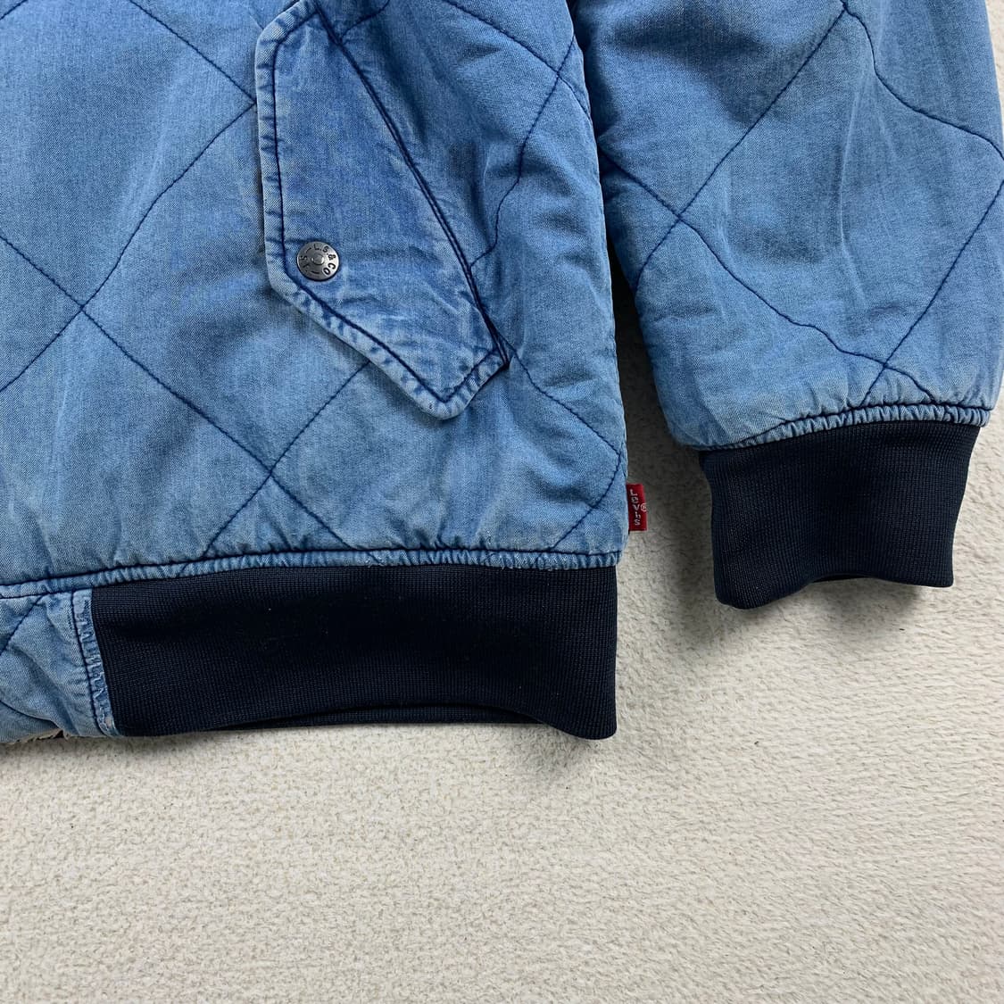 00's 리바이스 레드탭 데님/플리스 리버시블 퀼팅 자켓 상품이미지5