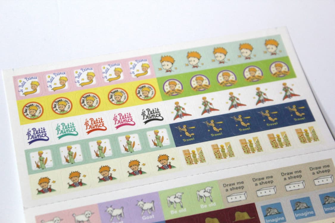 어린왕자 빈티지스티커 올록볼록 엠보싱스티커 200조각 고전문구 빈티지문구 상품이미지5