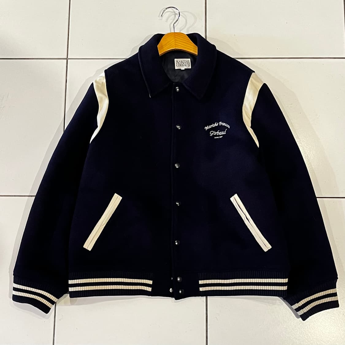 마리떼 프랑소와 저버 네이비 울 바시티 자켓 상품이미지1
