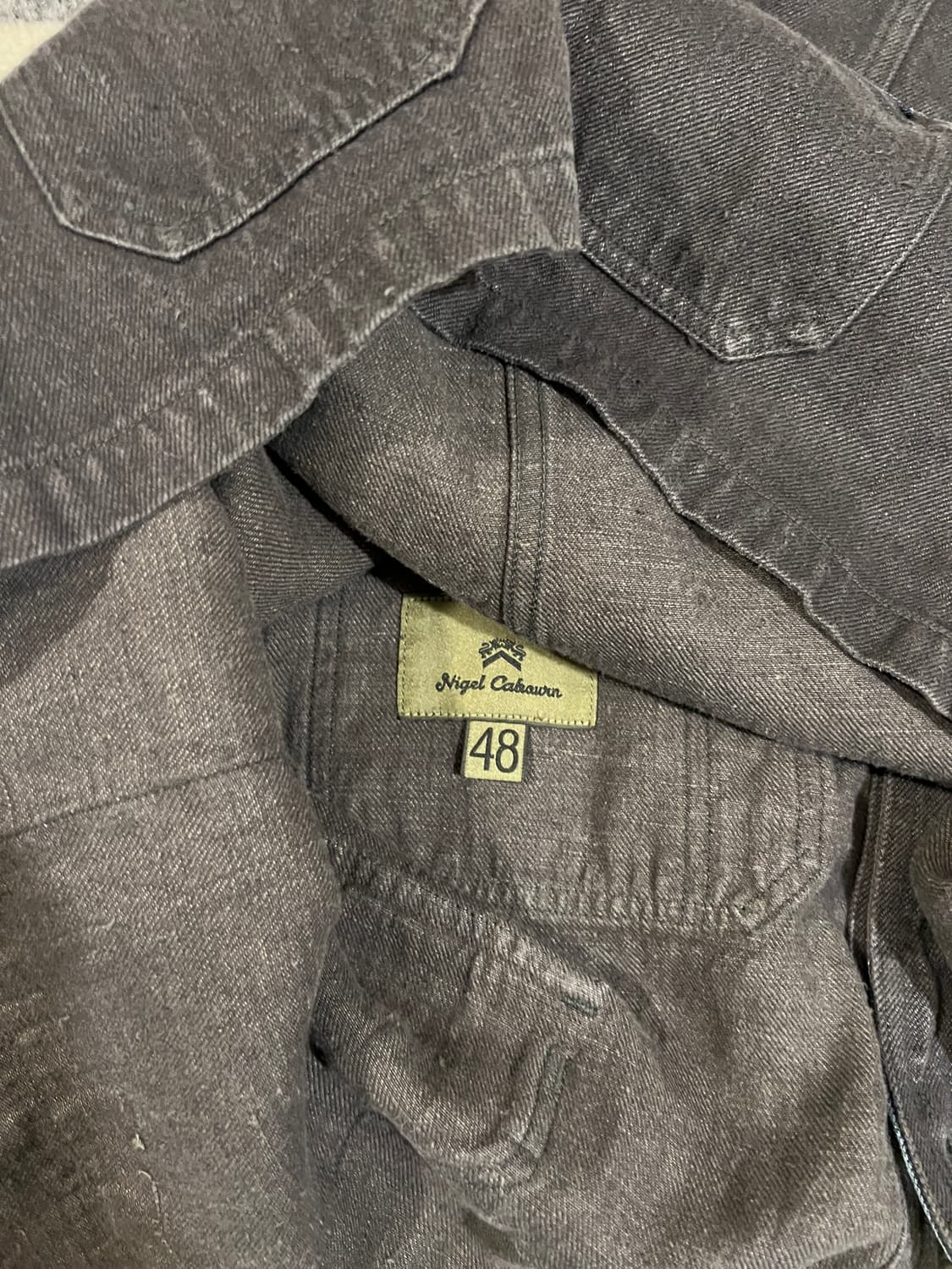 [100/48] 나이젤 카본 워크자켓 리페어 헴프데님 상품이미지7