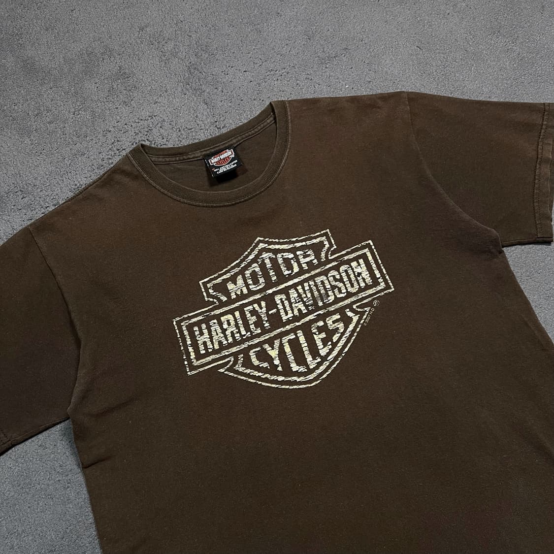 00's 할리데이비슨 브라운 반팔 상품이미지2