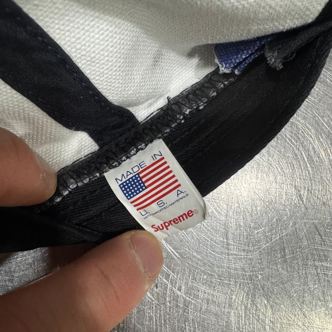 슈프림 S로고 6패널 캡 - 네이비 상품이미지4