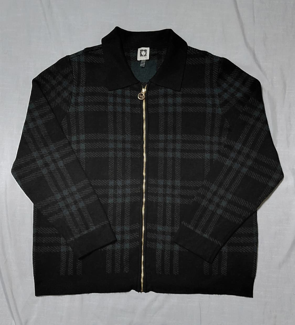 Anne Klein 앤클라인 체크 니트 집업 자켓 (L사이즈) 상품이미지2