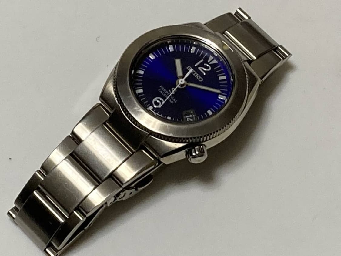 [정품,히든피스] 세이코 빈티지 캘린더 블루 다이얼 시계
 상품이미지1