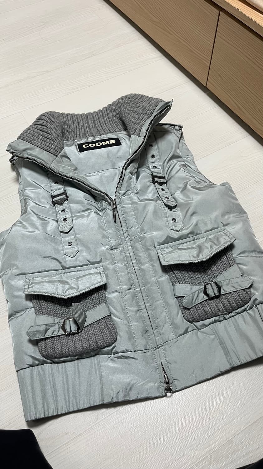 빈티지 패딩쪼끼 스카이그레이 상품이미지1