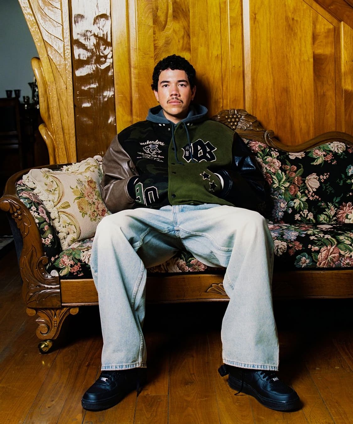 위캔더스 프로그 스타디움 바시티 자켓 카키 XL 상품이미지2