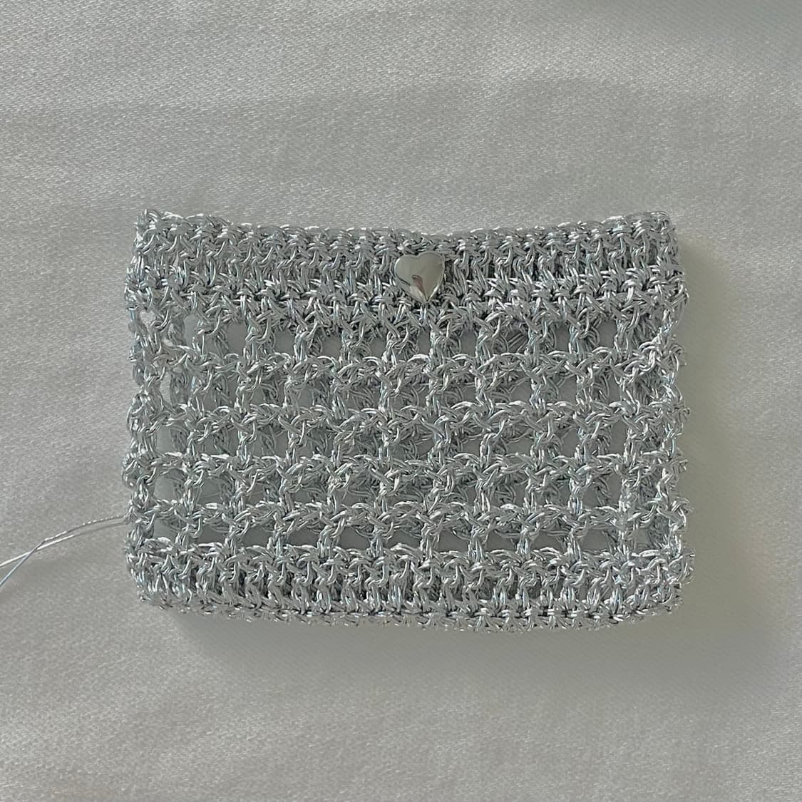 Handmade 뜨개 실버 네트 카드지갑 상품이미지1