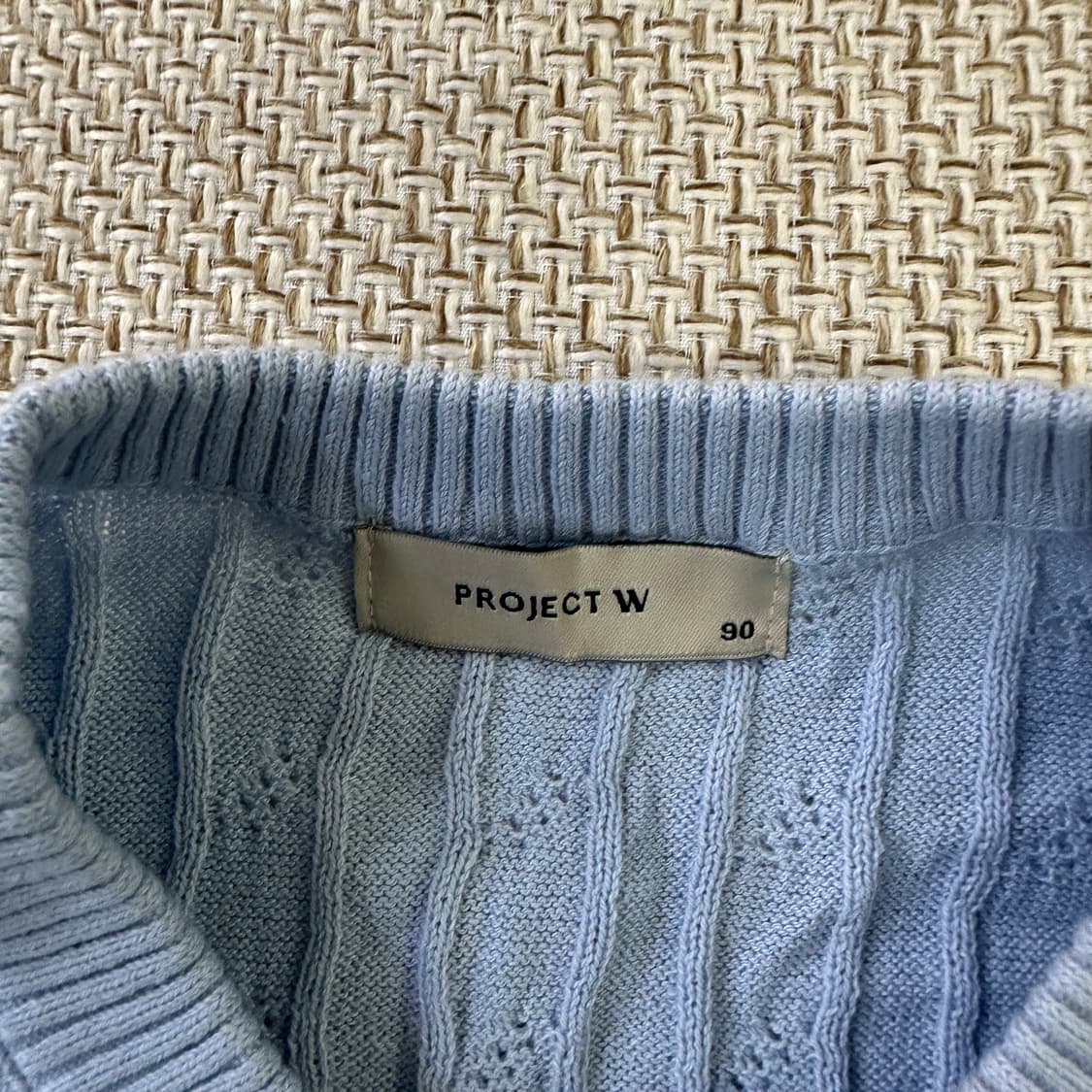 90 프로젝트더블유 여성 반팔 니트0409D 상품이미지2