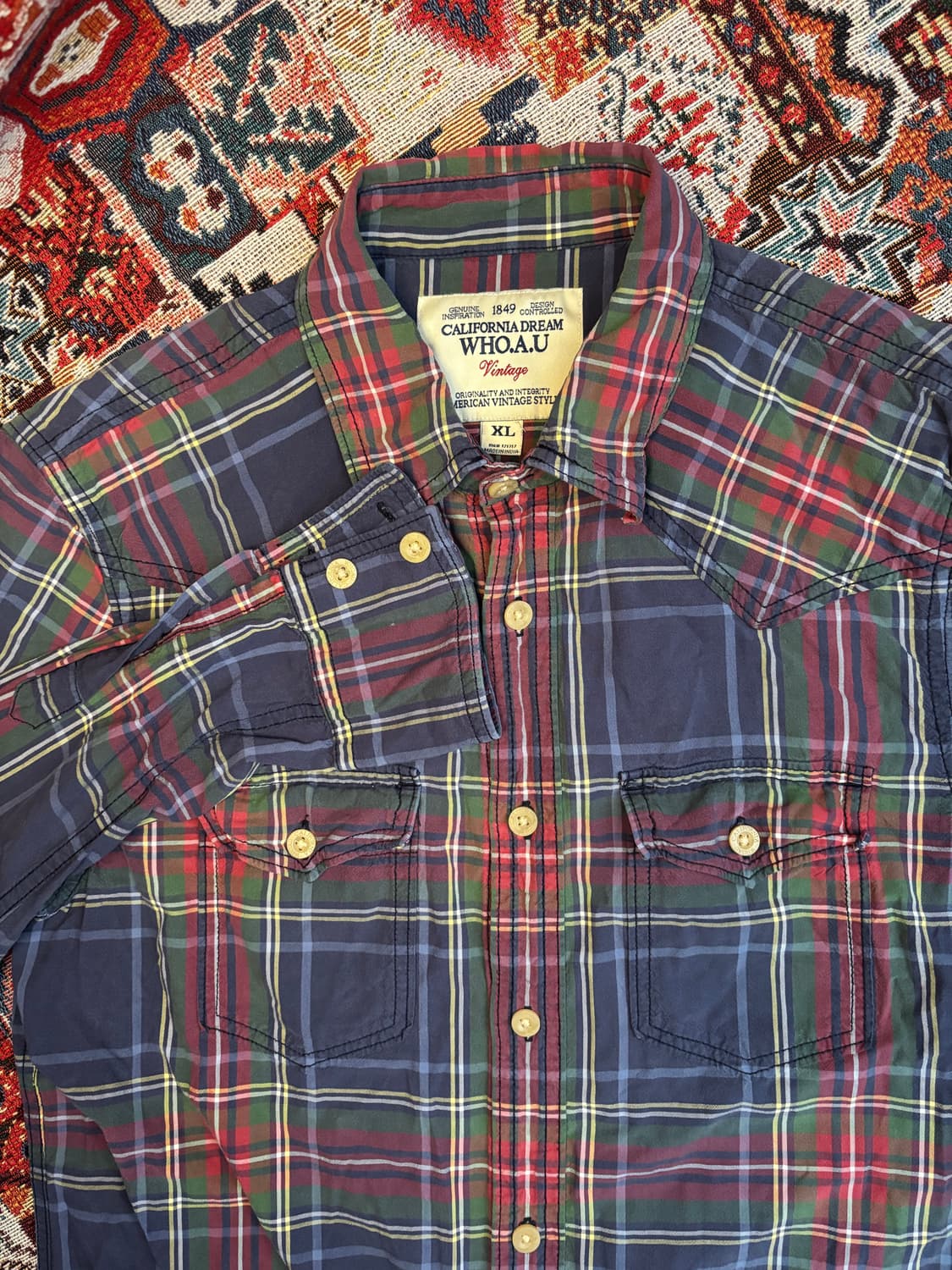 WHO.A.U Vintage line flanel check shirt 상품이미지3
