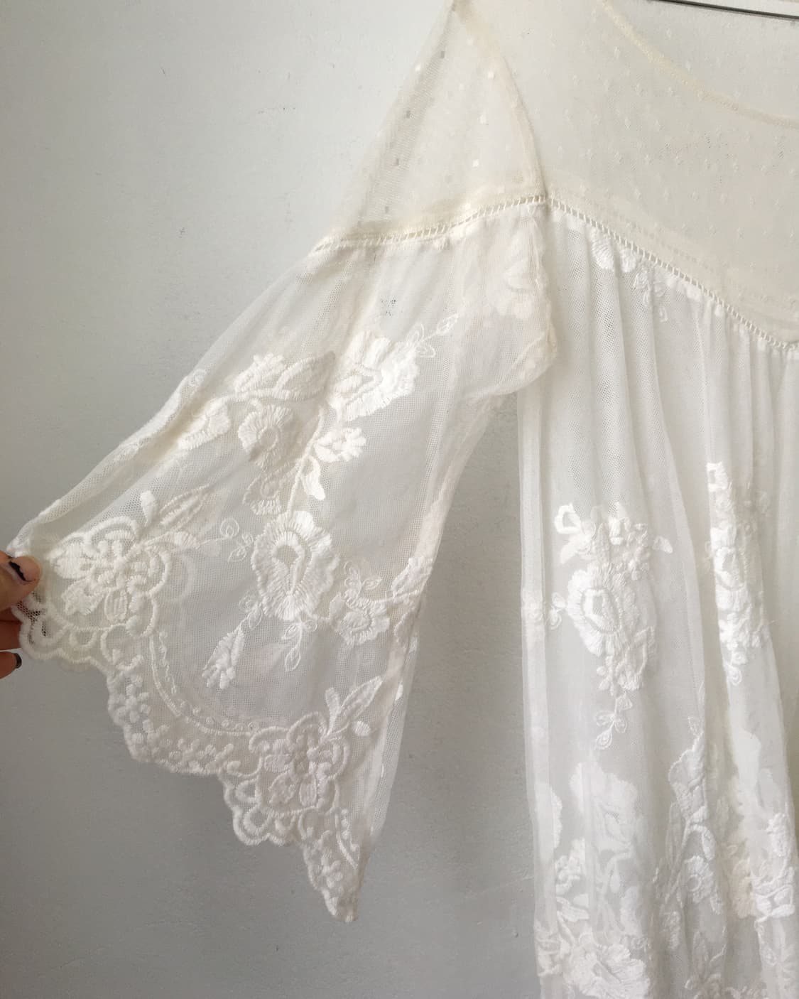 Ornament pattern lace layer blouse 상품이미지6