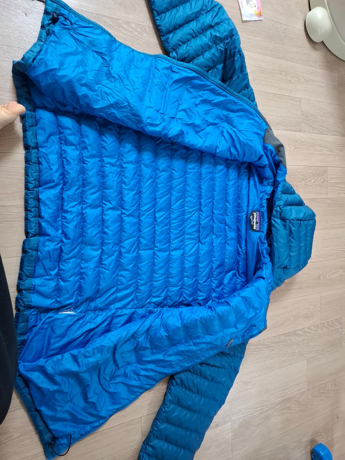 XL 파타고니아 다운스웨터 후디 후드 다운 패딩 블루 상품이미지5