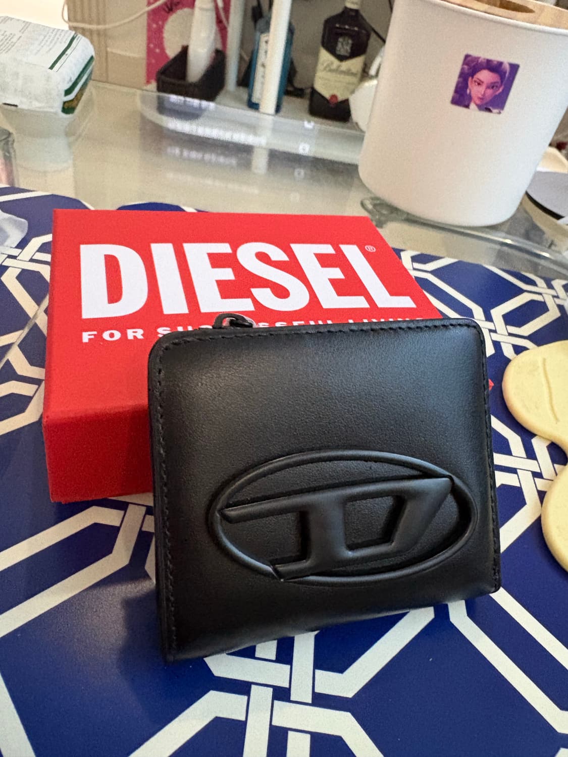 디젤 홀리-D 바이 폴드 반지갑 - 블랙 새상품 상품이미지1