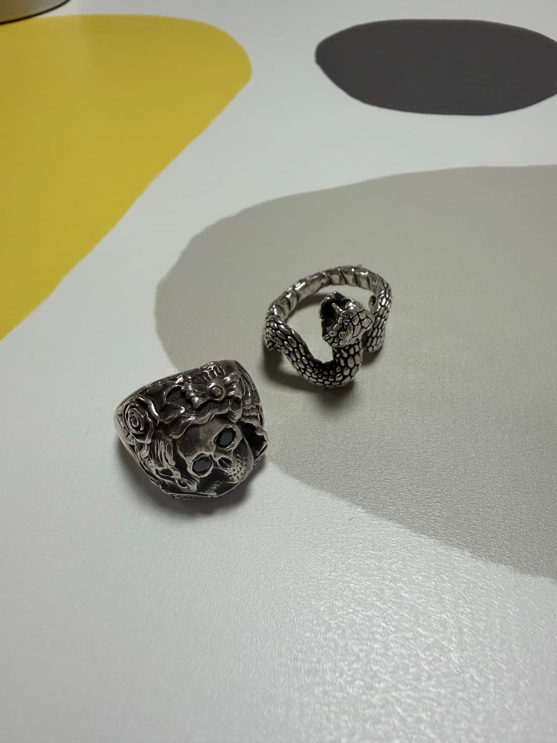 실버 925 반지 2개 상품이미지1