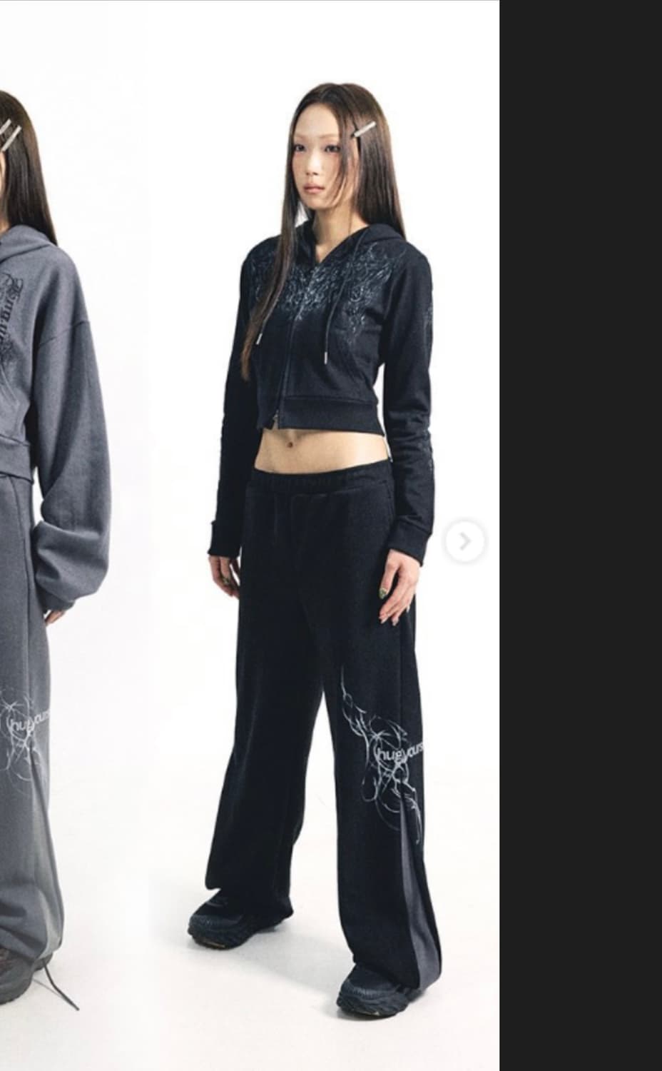 허그유어스킨 지퍼 인시전 조거팬츠 상품이미지2