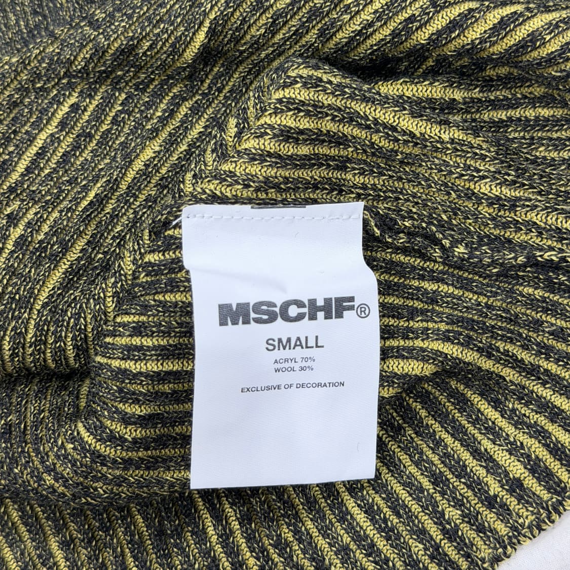 미스치프 니티드 투톤 셔츠 가디건 블랙 옐로우 S 상품이미지6