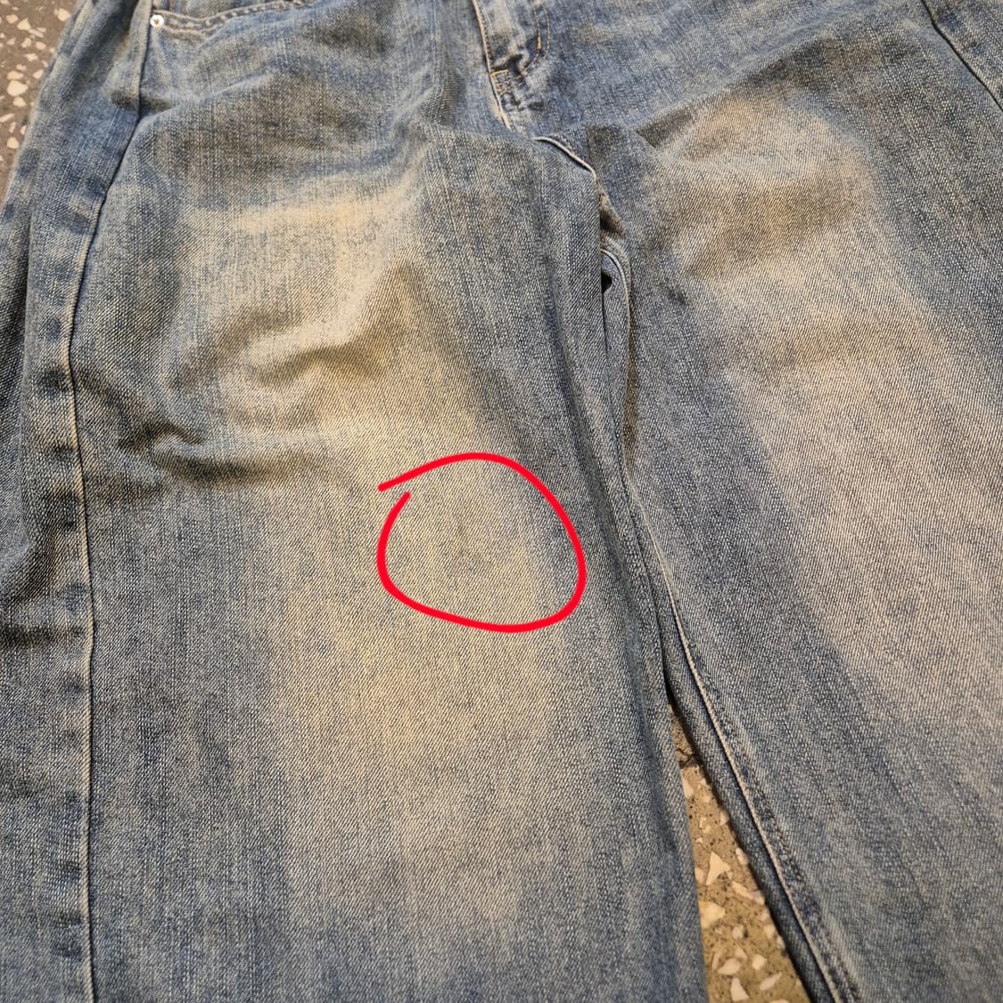 여성~28인치 절개패턴 와이드데님팬츠  상품이미지7