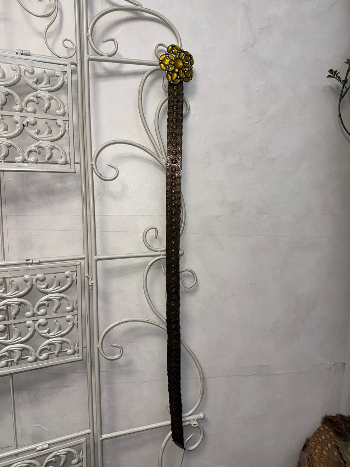 Gold flower antique banding chain belt 상품이미지4