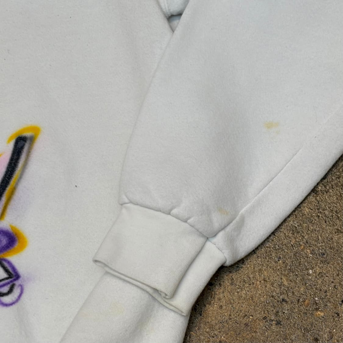 90s Made in USA 미국 빈티지 lee 스마일 치즈 맨투맨티 상품이미지6