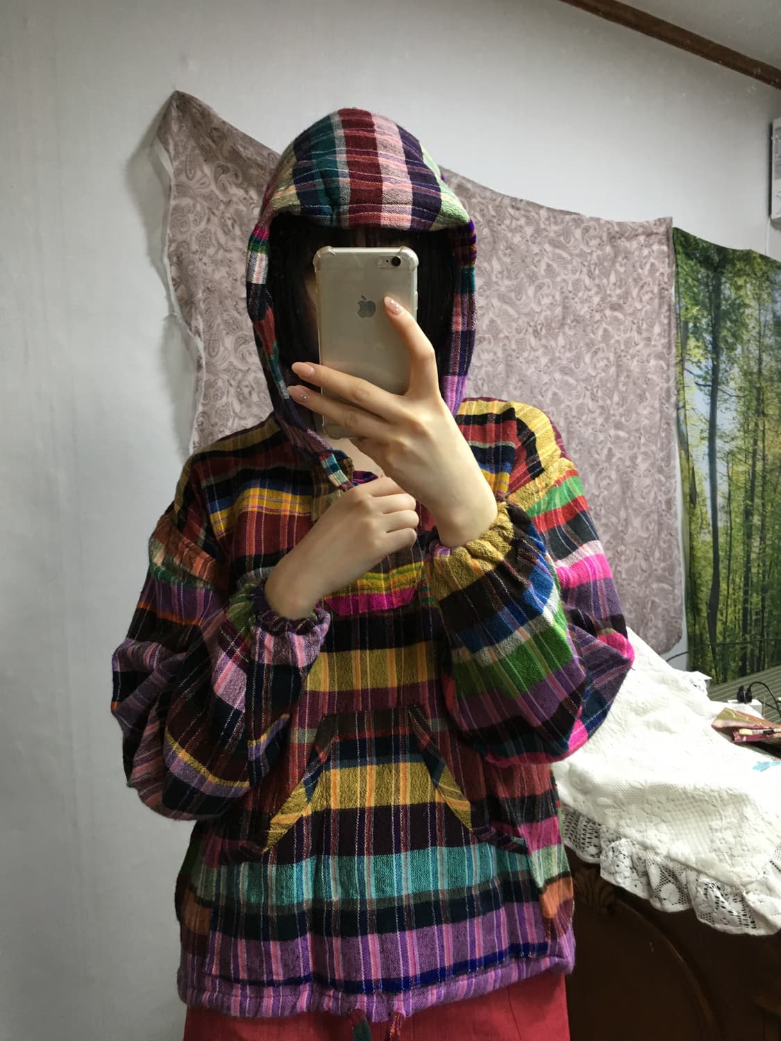 무지개 후드 상의 상품이미지3