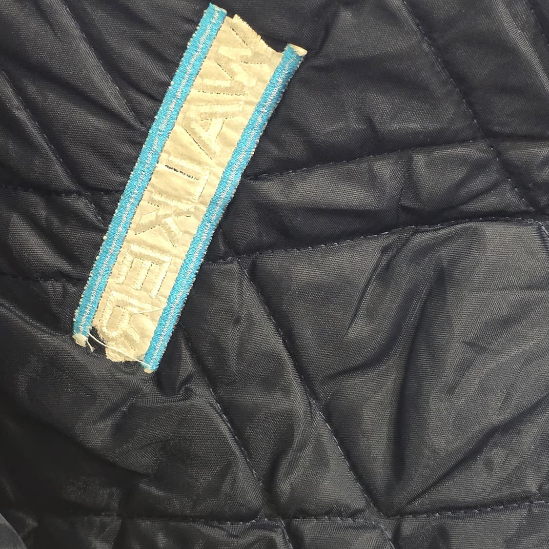 Birdie by Richard A. 네이비 새틴 USA 바시티 점퍼 L 상품이미지4