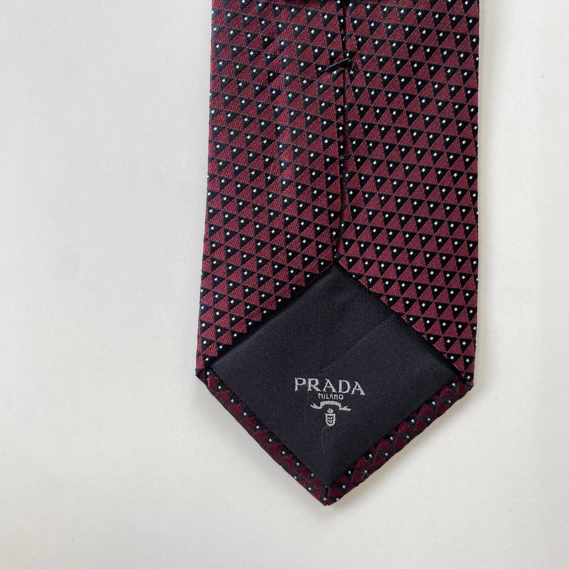 신형 프라다(PRADA) 영문로고 명품 정품 넥타이 7.3cm 상품이미지7