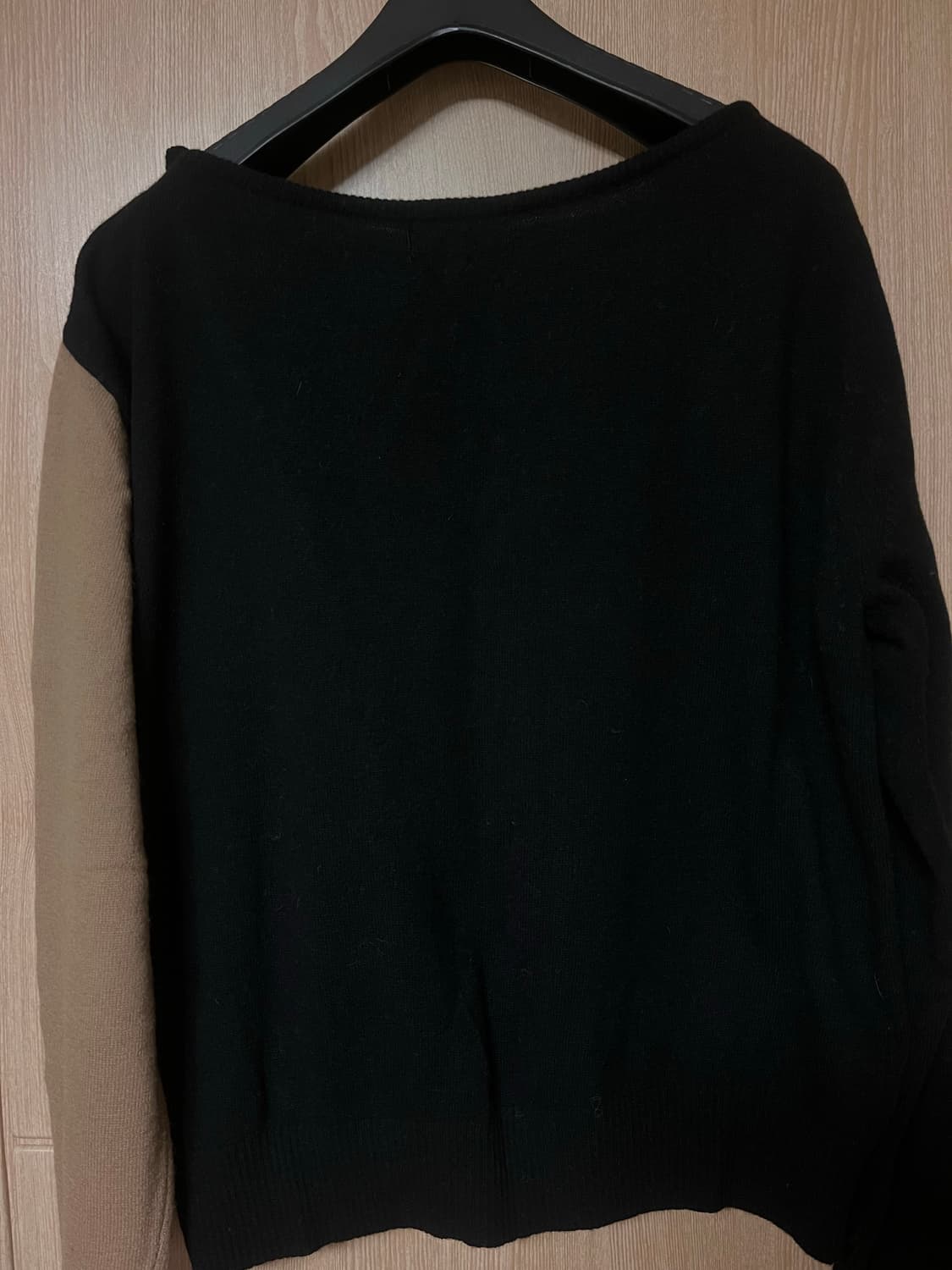 다이애그널 캐시미어 언발란스 가디건 베이지 상품이미지6