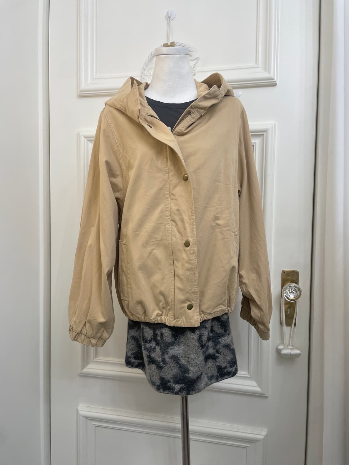 beige cotton back bow jacket(size-F) 상품이미지2