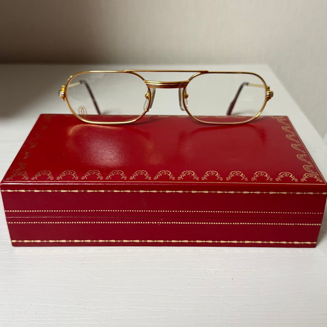 (OS) Cartier 까르띠에 트리니티 빈티지 금장 안경 상품이미지2