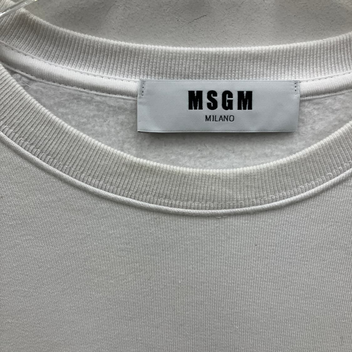 MSGM 브러시드 로고 코튼 크루넥 스웨트셔츠 L 상품이미지3