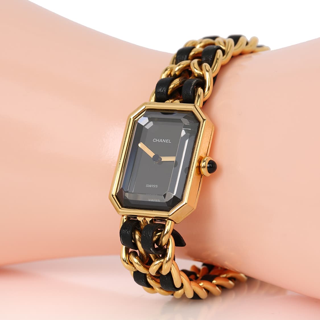 샤넬 프리미에르 워치 빈티지 금장 체인 시계 L 라지 H0001 상품이미지8