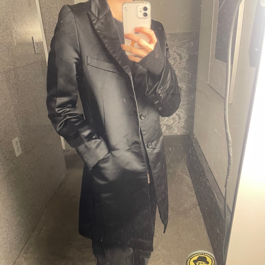 꼼데가르송 블랙 지퍼 테일러드 코트 자켓 상품이미지7