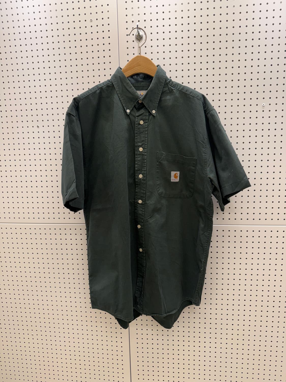 칼하트 버튼다운 반팔 워크 셔츠 카키 U1349 상품이미지2