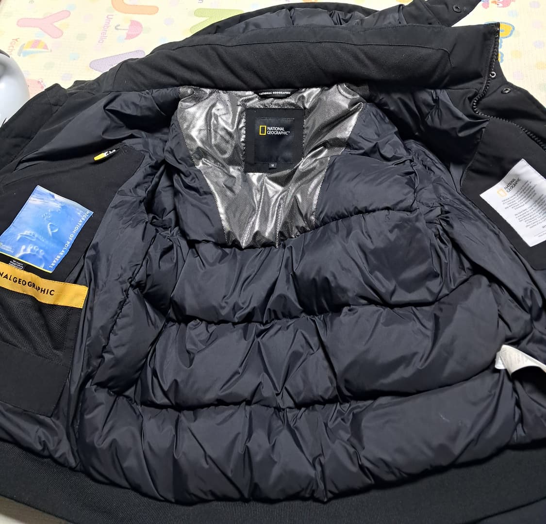내셔널지오그래픽 블랙 덕다운 패딩 M(21년제품) 상품이미지4