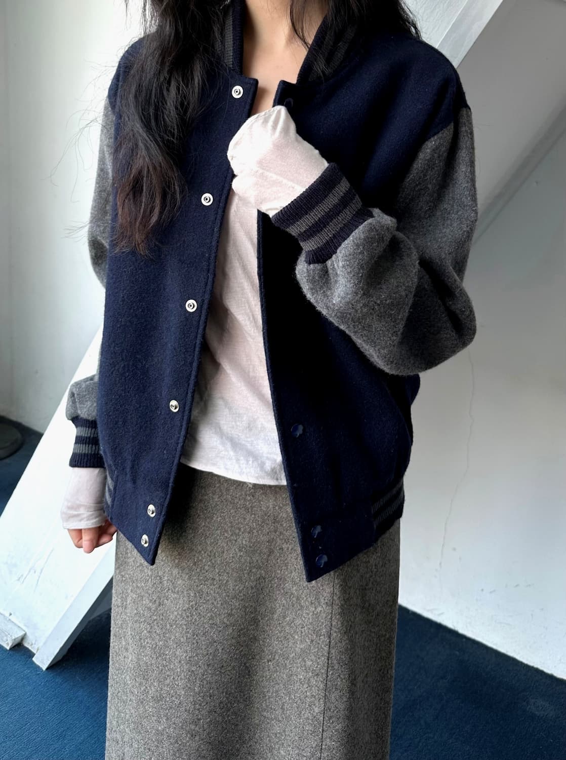 Felted wool easy stadium jacket Jacket 상품이미지6