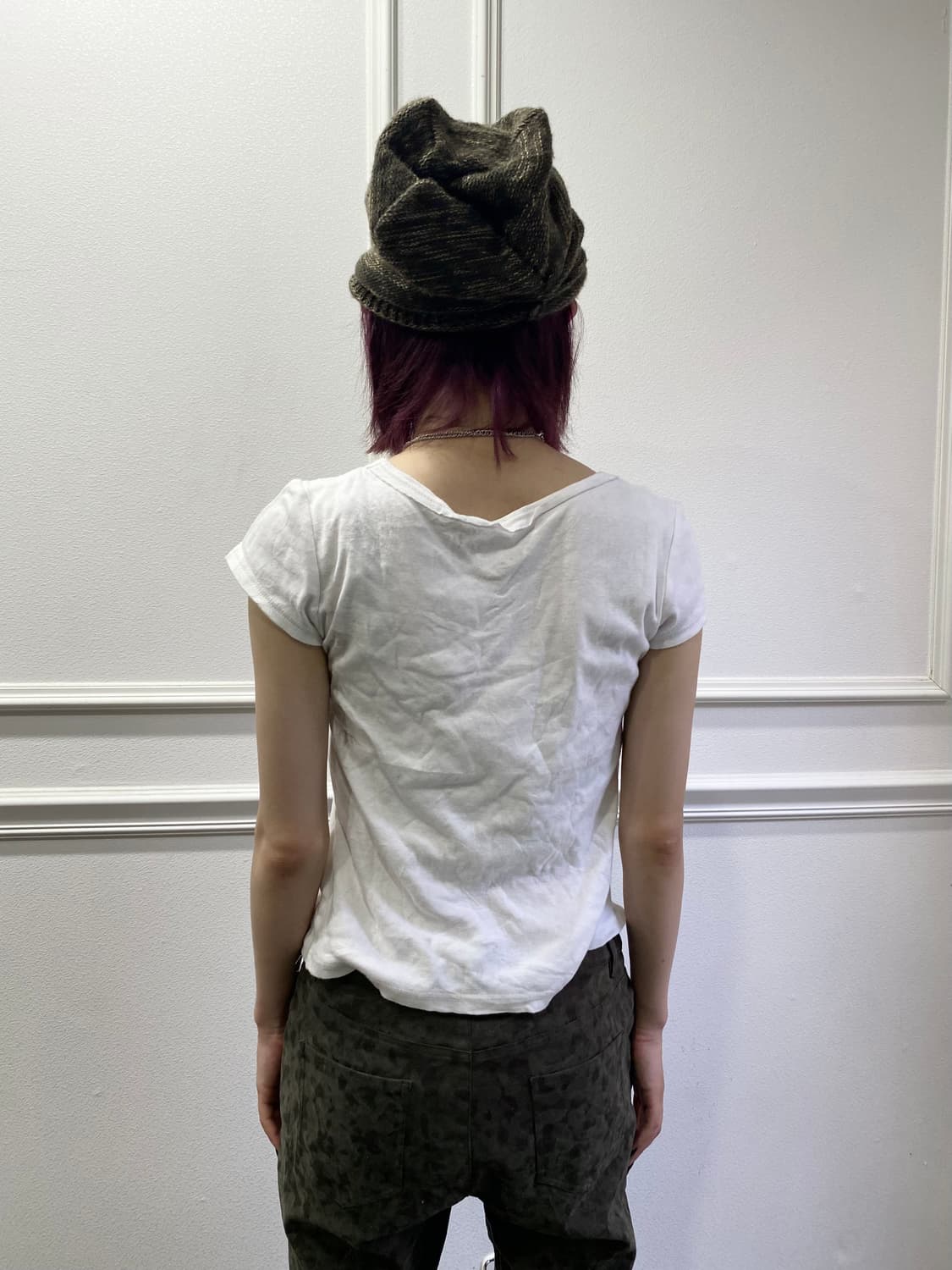  Y2K Mood Print White Tee 상품이미지3