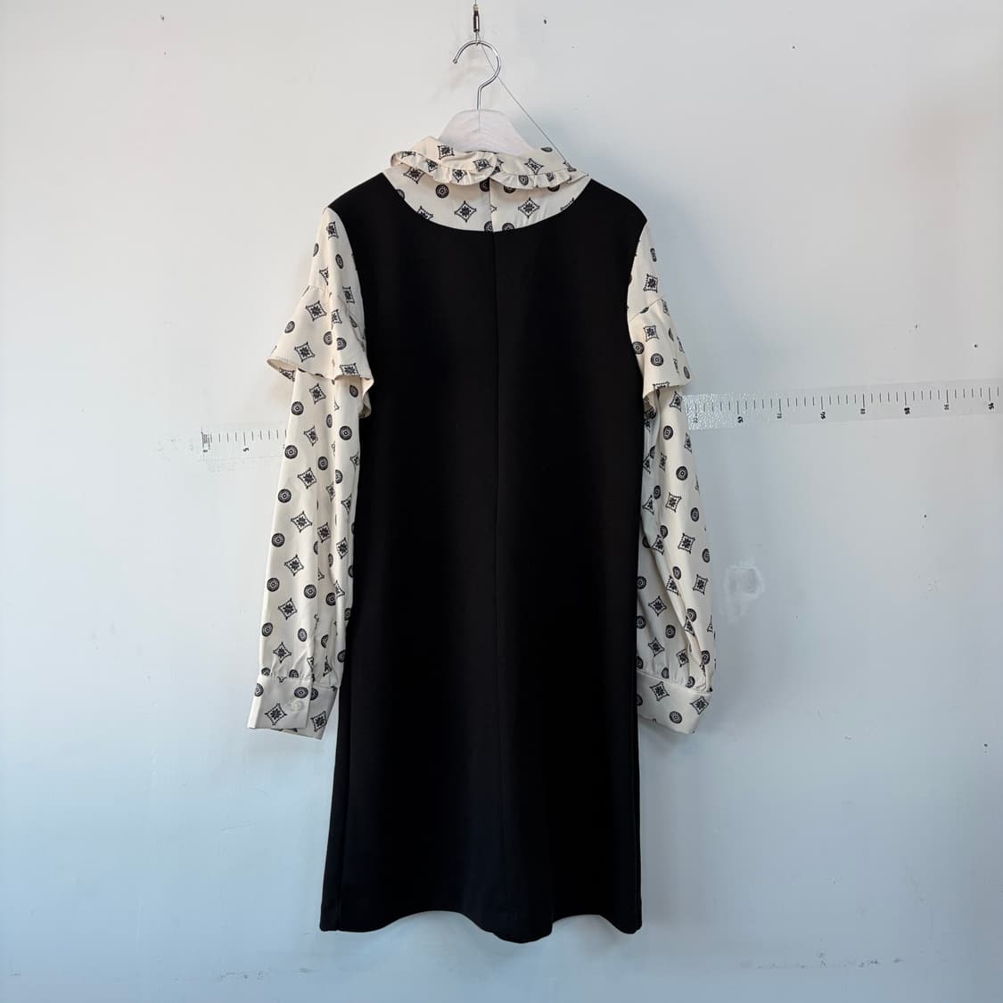 soup 블랙 앤 화이트 패턴 롱원피스 상품이미지4