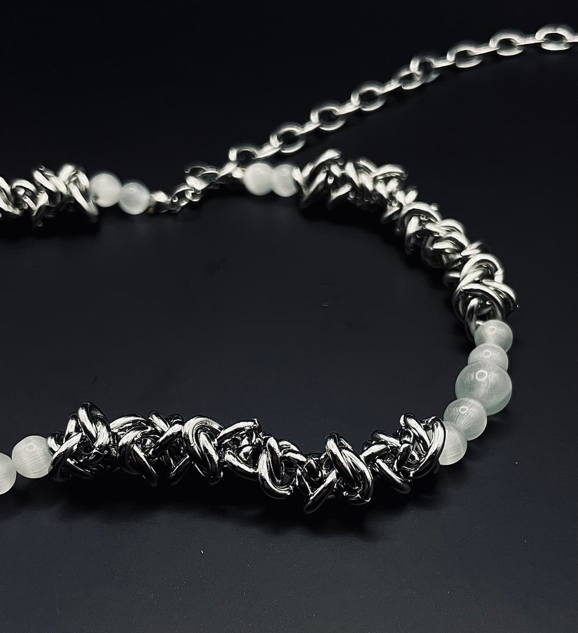 pcr Sky gemstone twisted chain necklace 상품이미지4