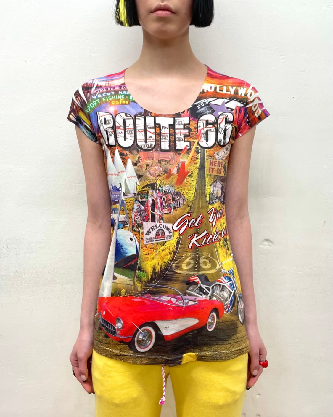 Retro Racing Route 66 T-shirt  상품이미지1