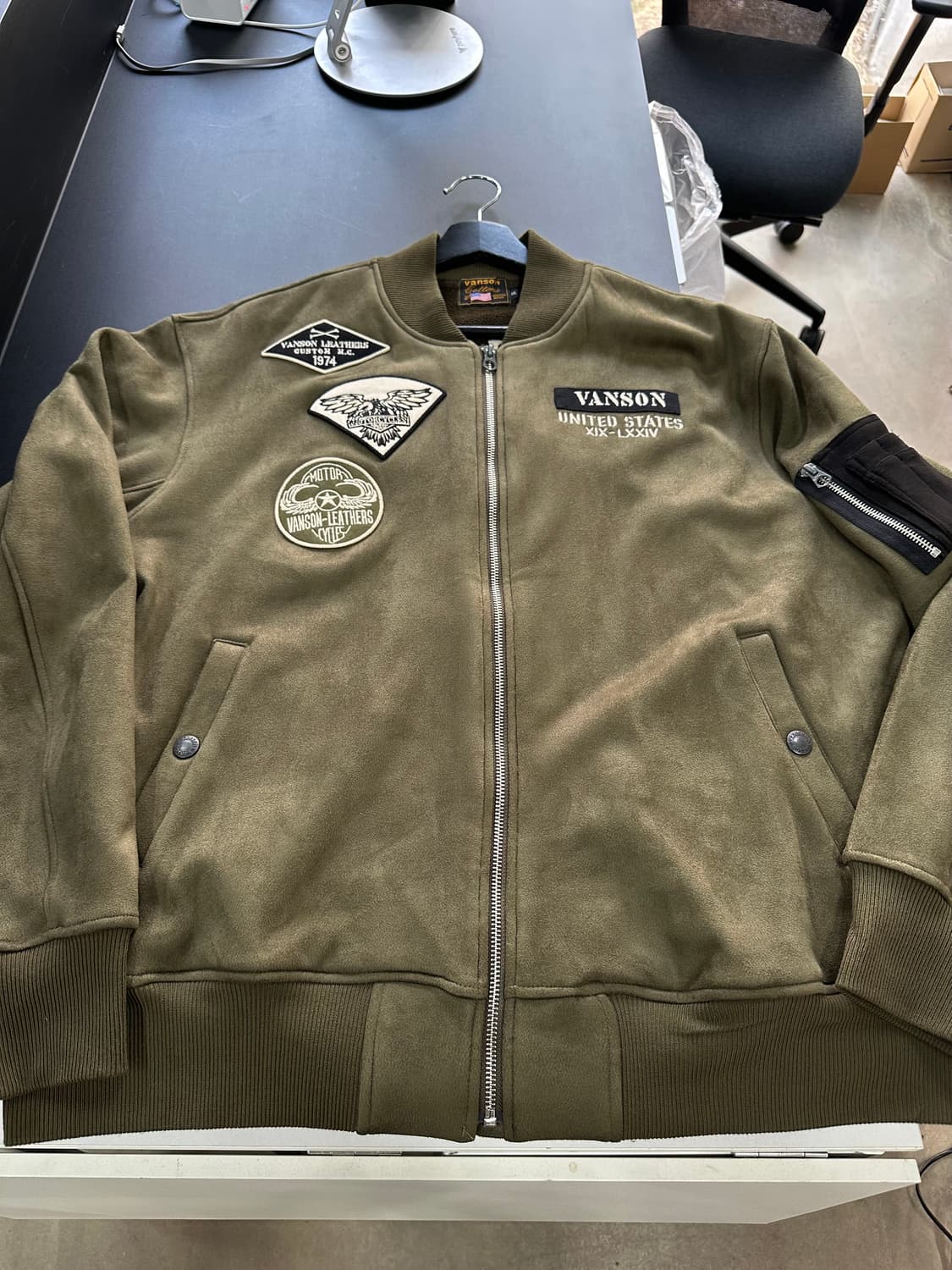 벤슨 US 자수 스웨이드 플라이트 자켓 상품이미지6