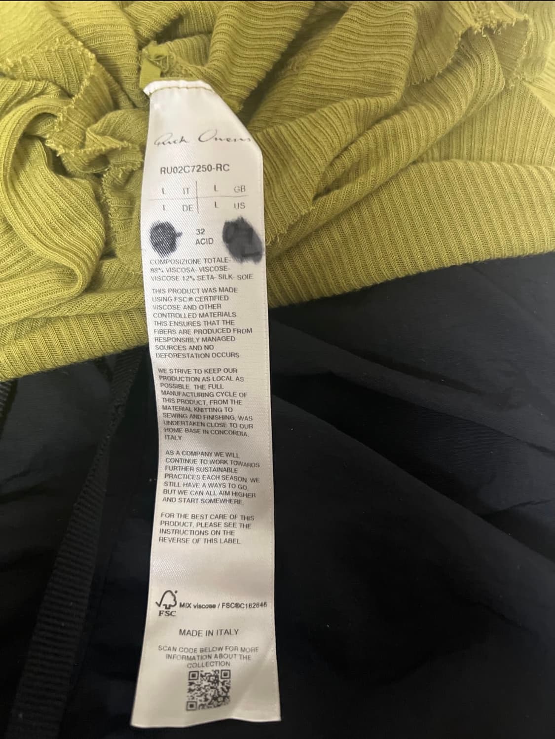 릭오웬스 23fw 룩소르 롱슬리브 [L] 상품이미지5