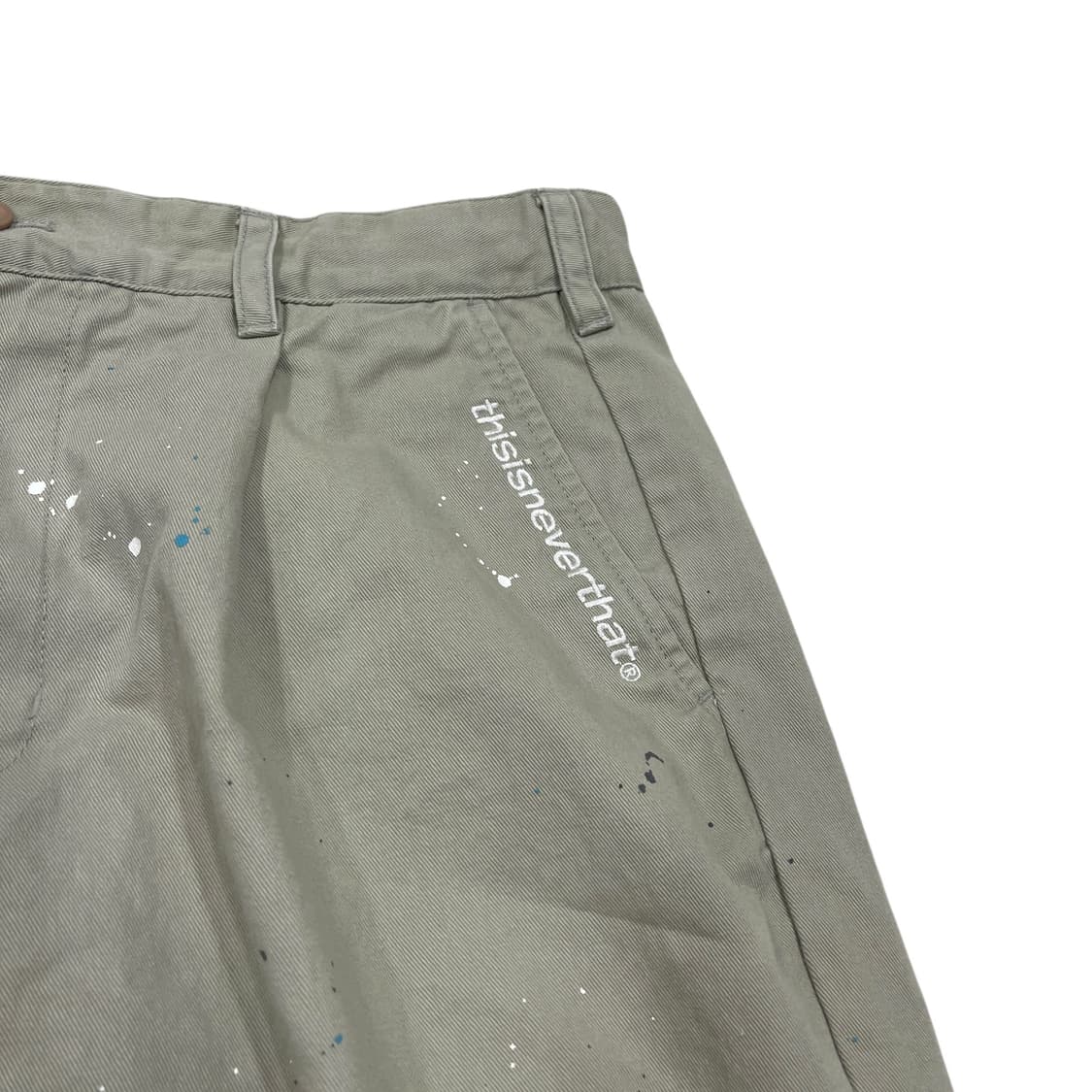 디스이즈네버댓 크레이지 워크 팬츠 페인팅 바지 카키 L 상품이미지2